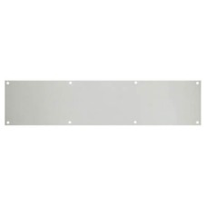 Exel Aluminium Kick Plate - 700 x 150 x 1.2mm - 8 Screw Holes - Satin Anodised