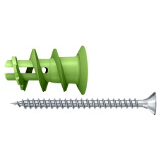Fischer GK Plasterboard Fixing with Screws - 4.5 x 35mm  - Green - Pack of 45