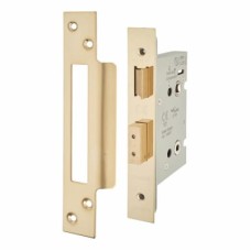Hampstead Architectural Bathroom Lock - 78mm Case - 57mm Backset - PVD Brass
