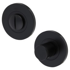 Alexander & Wilks Bathroom Turn & Release - 50mm Diameter - Matt Black