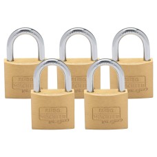 Burg Wachter Brass Magno Padlock - 60mm Body - 35 x 34.5mm Shackle - Keyed Alike - Pack of 5