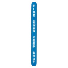 Exel Fire Door Keep Shut Door Sign - Long Oval Shape Lollipop Design - 150 x 13mm - Rigid Plastic
