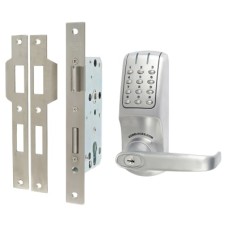 Codelocks CL5020 Digital Code Lock and Sashlock with Key Override - Brushed Steel