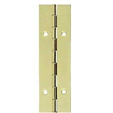 Exel Steel Continuous Piano Hinge - 1830 x 32 x 0.7mm - Polished Brass 