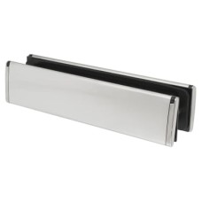 Trojan Letter Plate Matching End - 300 x 70mm - Door Thickness 40-80mm - PVD Chrome