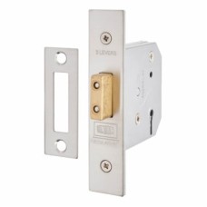 UNION 2177 3 Lever Deadlock - 77.5mm Case - 57mm Backset - Satin Stainless Steel