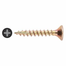 Vida All Purpose Pozi Countersunk Wood Screws - 4.0 x 25mm - Yellow Zinc - Pack of 200