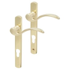 Carlisle Brass uPVC Scroll Multipoint Door Handle - 92mm c/c - RH - Pol Brass