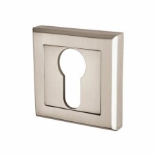 Hampstead Square Escutcheon - 50 x 50mm - Euro - Satin Nickel