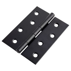 Exel Steel Butt Door Hinge - 100 x 75 x 1mm - Matt Black - Pair