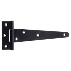 Heavy Duty Gate/Door Tee Hinge - 200 x 100mm - Black Powder Coated - Pair