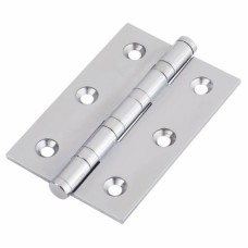 Performance Washered Butt Door Hinge - 75 x 50 x 2.5mm - Polished Chrome - Pair