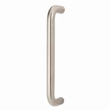 Exel 19mm D-Bar Door Pull Handle - Bolt Fix - 229mm Centres - Satin Stainless Steel