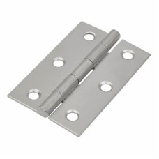 Steel Butt Door Hinge - 75 x 50mm - Durosil Silver Finish