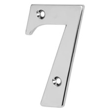 79mm Screw Fix Door Numeral - 7 - Bright Chrome