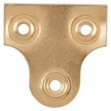 Glass / Mirror Fixing Plate - 32mm Width - Polished Brass - Pack of 10