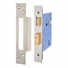 Hampstead Architectural 5 Lever Sashlock - 78mm Case - 57mm Backset - Satin Stainless Steel