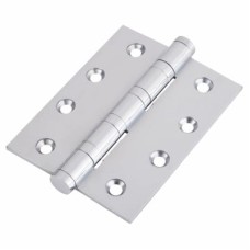 Performance Ball Bearing Butt Door Hinge - 100 x 75 x 3mm - Polished Chrome - Pair