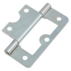 Flush Cabinet Hinge - 60 x 38 x 1mm - Zinc Plated - Pack of 10 Pairs