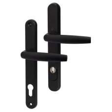 Hoppe PAS24 1530/3259N uPVC Multipoint Door Handle - Long Plate - 92mm c/c - 70mm door - Black