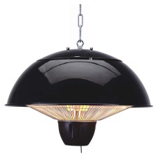 Forum Zink Onyx IP34 Ceiling Pendant Patio Heater with Remote Control - 1500W