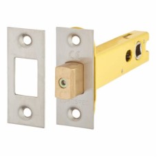 Exel 8mm Tubular Bathroom Deadbolt - 102mm Case - 82mm Backset - Square - Satin Stainless Steel