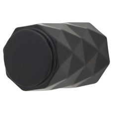 Alexander & Wilks Diamond Cut Cylinder Cabinet Knob - 20mm Diameter - Matt Black