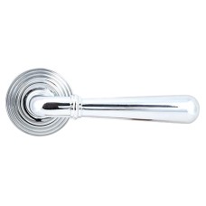 From The Anvil Polished Chrome Door Handles on Round Beehive Rose - Newbury Range 