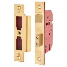 UNION 2201 5 Lever Sashlock - 77mm Case - 57mm Backset - Polished Brass