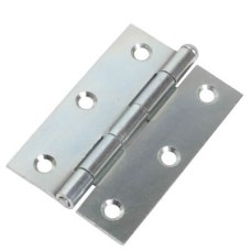 Loose Pin Steel Butt Door Hinge - 89 x 58mm - Bright Zinc Plated - Pair