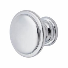 Hampstead Disc Round Cabinet Knob - 30mm Diameter - Polished Chrome