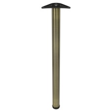 Rothley Round Adjustable Worktop Support Breakfast Bar Table Leg - 60 x 870mm - Antique Brass