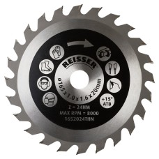 Reisser TCT Circular Saw Blade - 165 x 20mm - 24T - Wood - Thin Kerf