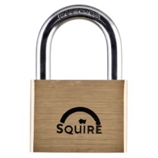 Squire Lion Open Shackle Padlock - 60mm Body - 35.5 x 33.5mm Shackle - Brass