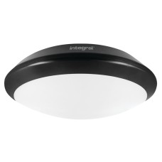 Integral LED 15W Tough-Shell+ LED Bulkhead Light with Emergency - IP66 - 4000K Cool White - Black