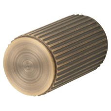 Carlisle Brass Lines Cylinder Cabinet Knob - 18mm Diameter - Antique Brass
