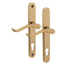 Fab & Fix Balmoral uPVC Scroll Multipoint Door Handle - 92mm c/c - LH - Gold