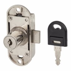 Wardrobe Locking System - 74 x 30mm - Keyed to Differ - Polished Chrome