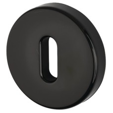 Hoppe AR600/26 Nylon Escutcheon - 52mm Diameter - Keyhole - Ebony Black - Pair