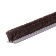 Exitex Sash Window Slide Pile with Fin - 100m Length - 5mm Pile - Brown
