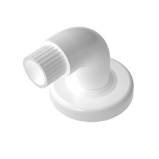 Fitzroy of London Modular Fluted Hand Rail - 82 x 40 x 84mm - Wall Fixed Elbow Joint - White