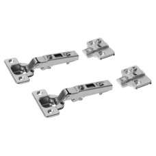 FVG Clip-On Cabinet Hinge - 110° - Overlay - Zinc Plated - Pair