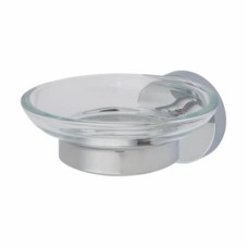 Croydex Epsom Flexi-Fix Soap Dish & Holder - 130 x 107.5 x 54mm - Polished Chrome