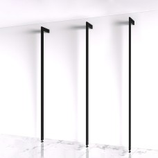 Emuca Zero 3 Profile Floor to Ceiling Kit - 2900mm Length - Black