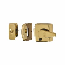 ERA BS8621:2007 Keyless Egress Nightlatch - 40mm Backset - Polished Brass Case/Cylinder
