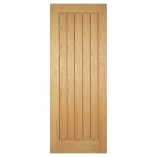 LPD Mexicano 5 Panel Unfinished Solid Internal Door - 2032 x 813 x 35mm - Oak