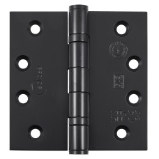 Eclipse Ball Bearing Grade 13 Butt Fire Door Hinge - 102 x 102 x 3mm - Matt Black - Pair