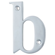 77mm Screw Fix Door Letter - b - Satin Chrome