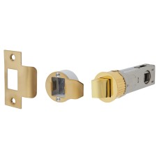 Exel Quick Latch Passage Tubular Latch - 71mm Case - 57mm Backset - Round - Polished Brass