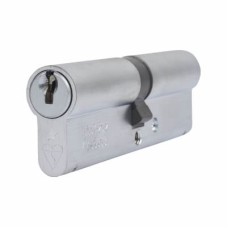 ERA 1 Star 6 Pin Kitemarked 100mm Euro Double Cylinder - 50 + 50mm - Satin Chrome - Keyed to Differ